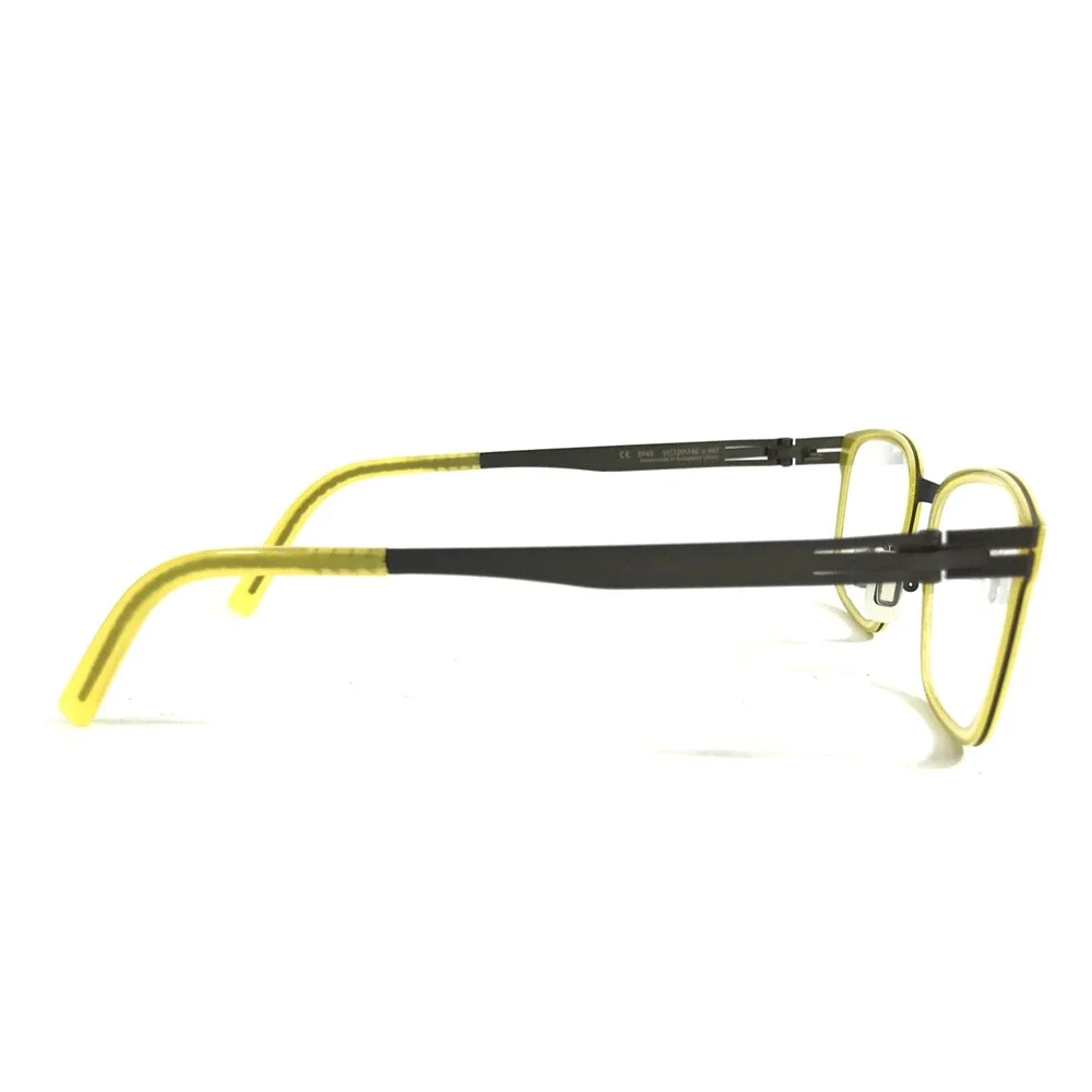 Ovvo Optics Eyeglasses Frames 3943 c447 Yellow Gray Rectangle Full Rim 51-20-140